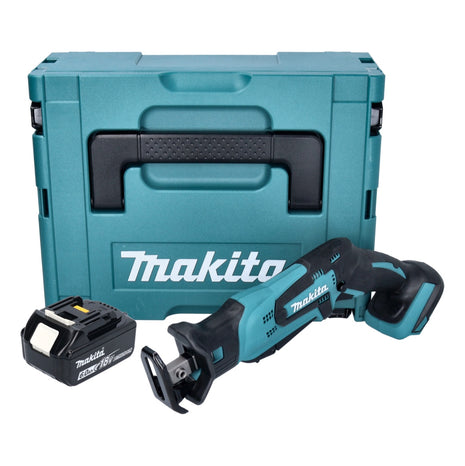 Batería Makita DJR 185 G1J Sierra de sable alternativa 18 V + 1x batería 6,0 Ah + Makpac - sin cargador