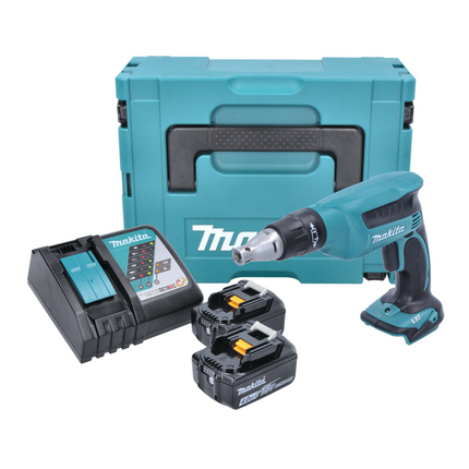 Makita DFS 451 RMJ Akku Schnellbauschrauber 18 V 4000 U/min + 2x Akku 4,0 Ah + Ladegerät + Makpac - Toolbrothers
