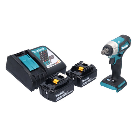 Makita DTW 181 RG Atornillador de impacto inalámbrico 18 V 210 Nm 1/2" sin escobillas + 2x baterías 6,0 Ah + cargador