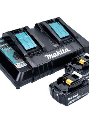 Makita DUP 361 PM Akku Rebschere Astschere 36 V ( 2x 18 V ) + 2x Akku 4,0 Ah + Doppelladegerät + Tasche