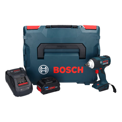 Bosch GDS 18V-300 atornillador de impacto inalámbrico 18 V 300 Nm 1/2" sin escobillas + 1x batería ProCORE 8,0 Ah + cargador + L-Boxx