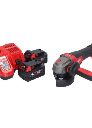 Milwaukee M18 FSAGV115XPDB-402 Akku Winkelschleifer 18 V 115 mm Brushless + 2x Akku 4,0 Ah + Ladegerät