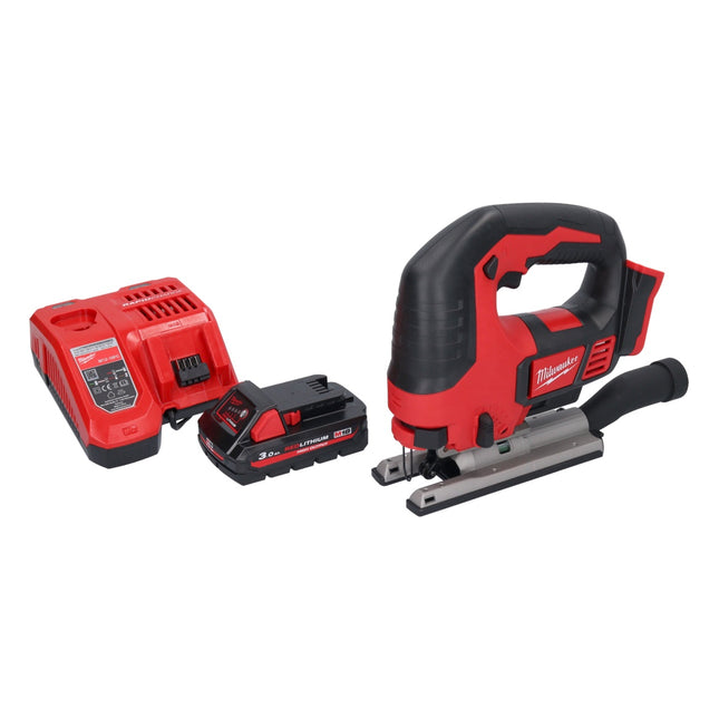 Milwaukee M18 BJS-301 seghetto alternativo a batteria 18 V + 1x batteria ricaricabile 3,0 Ah + caricabatterie
