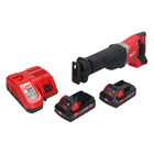 Milwaukee M18 BSX-302 akumulatorowa pilarka szablasta 18 V + 2x akumulator 3,0 Ah + ładowarka