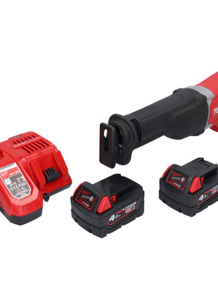 Milwaukee M18 BSX-402 akumulatorowa piła szablasta 18 V + 2x akumulator 4,0 Ah + ładowarka