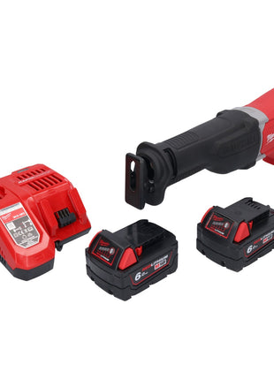 Milwaukee M18 BSX-602 Akku Recipro Säbelsäge 18 V + 2x Akku 6,0 Ah + Ladegerät