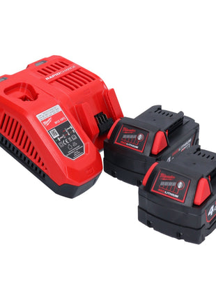 Milwaukee M18 BBL-402 Akku Gebläse 18 V + 2x Akku 4,0 Ah + Ladegerät