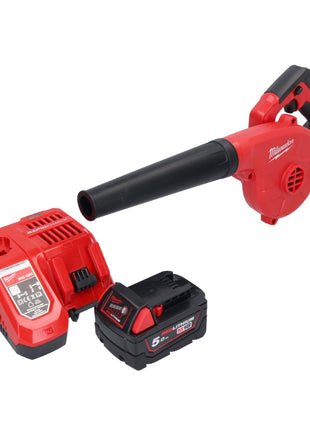 Milwaukee M18 BBL-501 akumulatorowa dmuchawa 18 V + 1x akumulator 5,0 Ah + ładowarka