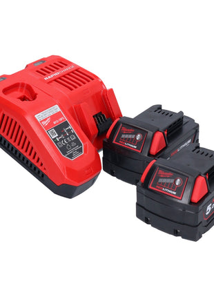 Milwaukee M18 BBL-502 Batterie prompteur 18 V + 2x batterie 5,0 Ah + chargeur