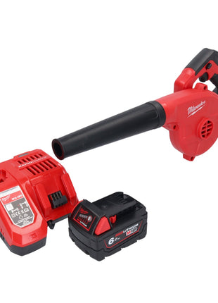 Soplador a batería Milwaukee M18 BBL-601 18 V + 1x batería 6,0 Ah + cargador