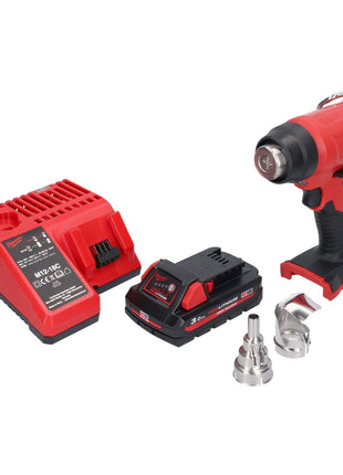 Milwaukee M18 BHG-301 Akku Heißluftgebläse 18 V 470 °C + 1x Akku 3,0 Ah + Ladegerät - Toolbrothers