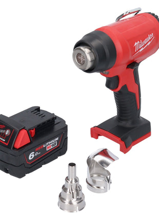 Souffleur à air chaud sur batterie Milwaukee M18 BHG-601 18 V 470 °C + 1x batterie 6,0 Ah - sans chargeur