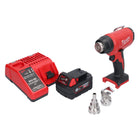 Milwaukee M18 BHG-601 Akku Heißluftgebläse 18 V 470 °C + 1x Akku 6,0 Ah + Ladegerät