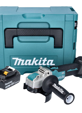 Makita DGA521F1X1J Meuleuse d'angle sans fil 125 mm 18V - X-LOCK Brushless + 1x Batterie 3,0 Ah + Coffret Makpac - sans chargeur