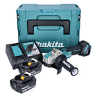 Makita DGA 521 RFX1J Smerigliatrice angolare a batteria 18 V 125 mm X-LOCK Brushless + 2x batteria ricaricabile 3,0 Ah + caricabatterie + Makpac