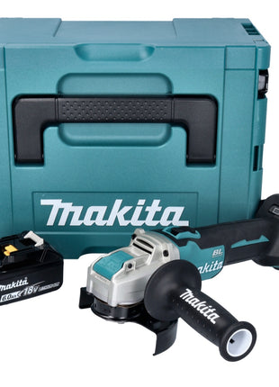 Makita DGA 521 G1X1J Akumulatorowa szlifierka kątowa 18 V 125 mm X-LOCK Bezszczotkowa + 1x akumulator 6,0 Ah + Makpac - bez ładowarki