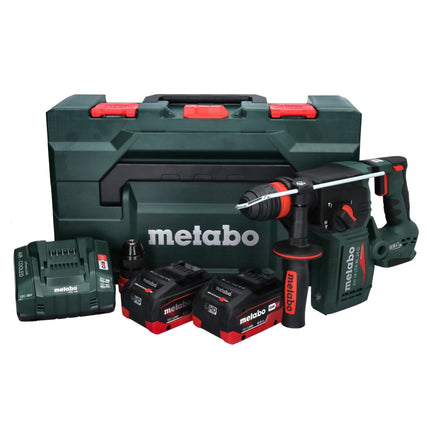 Metabo KH 18 LTX BL 24 Q martello combinato a batteria 18 V 2,2 J + 2x batteria 8,0 Ah + caricatore + metaBOX