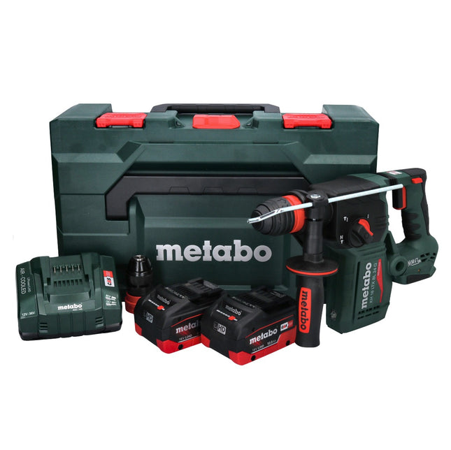 Metabo KH 18 LTX BL 24 Q martello combinato a batteria 18 V 2,2 J + 2x batteria ricaricabile 10,0 Ah + caricatore + metaBOX