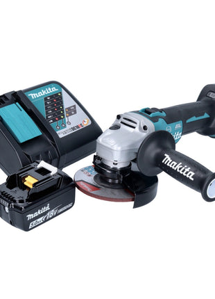 Makita DGA 513 RT1 Akku Winkelschleifer 18 V 125 mm Brushless + 1x Akku 5,0 Ah + Ladegerät