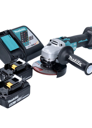 Makita DGA 513 RT Akku Winkelschleifer 18 V 125 mm Brushless + 2x Akku 5,0 Ah + Ladegerät