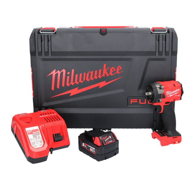 Milwaukee M18 FIW2F38-501X Avvitatore a impulsi a batteria 18 V 339 Nm 3/8 " Brushless + 1x batteria ricaricabile 5,0 Ah + caricatore + scatola HD