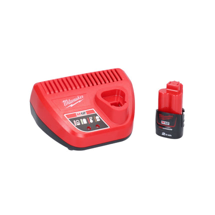 Milwaukee M12 IR-201B cricchetto a batteria 12 V 47 Nm 3/8" + 1x batteria ricaricabile 2.0 Ah + caricabatterie + borsa ( 4933448110 )