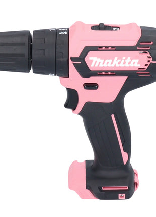 Taladro percutor inalámbrico Makita HP 333 DSAP 12 V 30 Nm rosa + 1x batería 2,0 Ah + cargador + funda + maletín