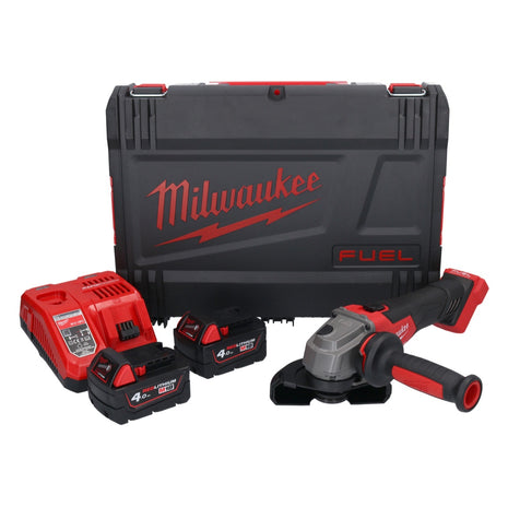 Milwaukee M18 FSAG125X-402X Akku Winkelschleifer 18 V 125 mm Brushless + 2x Akku 4,0 Ah + Ladegerät + HD Box