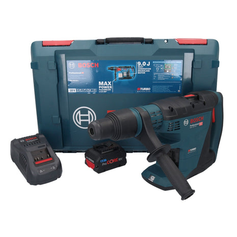 Bosch GBH 18V-40 C Professional Perforateur sans fil 9,0 J 18V - SDS max - BITURBO Brushless + 1x Batterie ProCORE 8,0 Ah + Chargeur + Coffret XL-BOXX