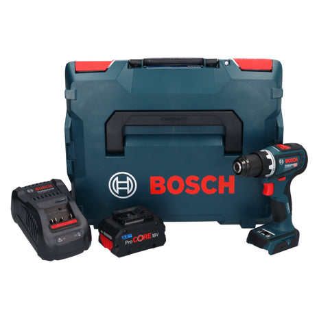 Bosch GSR 18V-90 C Profesjonalna akumulatorowa wiertarko-wkrętarka 18 V 64 Nm bezszczotkowa + 1x akumulator ProCORE 8,0 Ah + ładowarka + L-Boxx