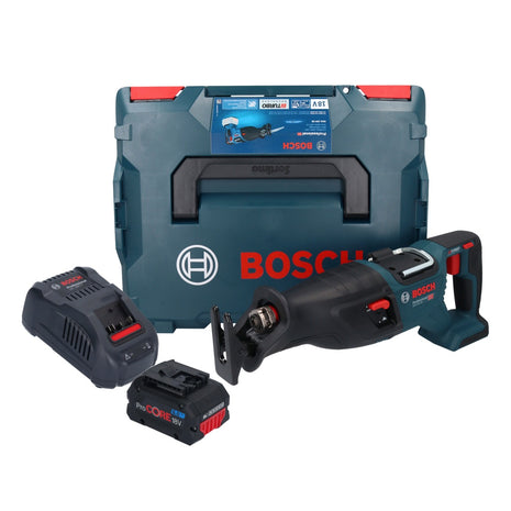 Scie sabre à batterie Bosch GSA 18V-28 18 V BITURBO brushless + 1x batterie ProCORE 8,0 Ah + chargeur + L-Boxx