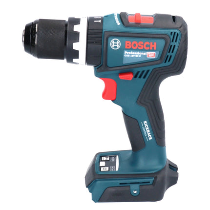 Bosch GSB 18V-90 C Trapano a percussione professionale a batteria 18 V 64 Nm senza spazzole + 2x batteria ricaricabile ProCORE 8,0 Ah + caricabatterie + L-Boxx