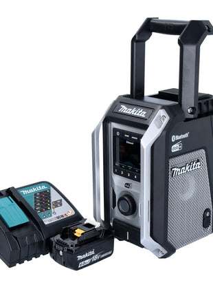 Makita DMR 115 RG1B Akku Baustellenradio 12 V - 18 V Bluetooth DAB+ IP65 Schwarz + 1x Akku 6,0 Ah + Ladegerät - Toolbrothers