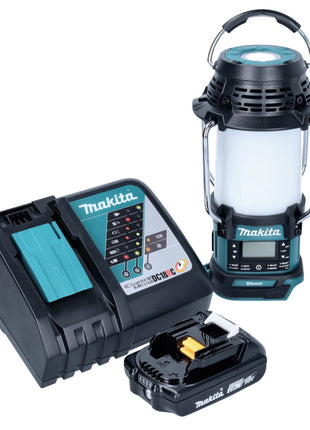 Makita DMR 056 RA1 Akku Radio 18 V FM DAB+ mit Laterne 360° Taschenlampe IP65 + 1x Akku 2,0 Ah + Ladegerät