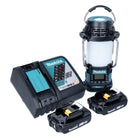 Makita DMR 056 RA Radio sans fil 18 V FM DAB+ avec lanterne 360 Lampe de poche IP65 + 2x batterie 2,0 Ah + chargeur