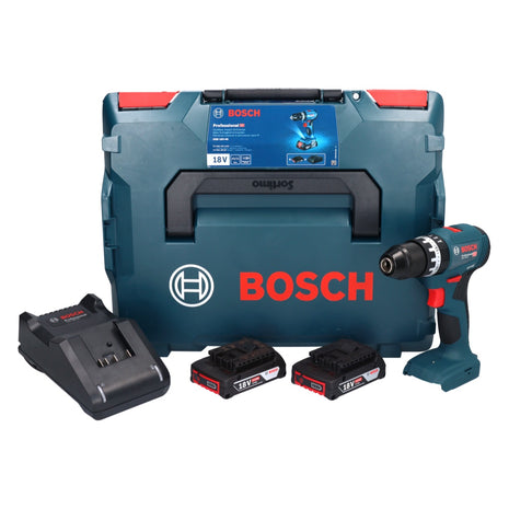 Bosch GSB 18V-45 Akku Schlagbohrschrauber 18 V 45 Nm Brushless + 2x Akku 2,0 Ah + Ladegerät + L-Boxx - Toolbrothers