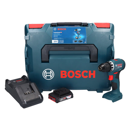 Bosch GSR 18V-45 Akku Bohrschrauber 18 V 45 Nm Brushless + 1x Akku 2,0 Ah + Ladegerät + L-Boxx