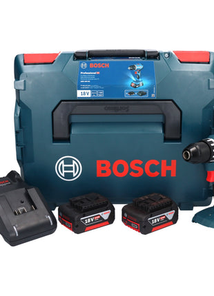 Bosch GSR 18V-45 Perceuse-visseuse sans fil 18 V 45 Nm Brushless + 2x Batteries 5,0 Ah + Chargeur + Coffret L-Boxx