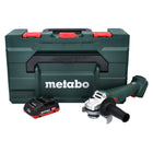 Metabo W 18 L 9-125 Quick Meuleuse d'angle sans fil 18 V 125 mm + 1x batterie 4,0 Ah + metaBOX - sans chargeur