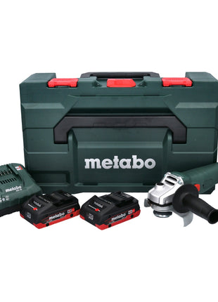 Metabo W 18 L 9-125 Amoladora angular a batería Quick 18 V 125 mm + 2x baterías 4,0 Ah + cargador + metaBOX