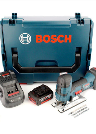 Bosch GST 18V-LI S Akku Stichsäge 18 V 120 mm ( 06015A5171 ) + 2x Akku 5,0 Ah + Ladegerät + L-Boxx