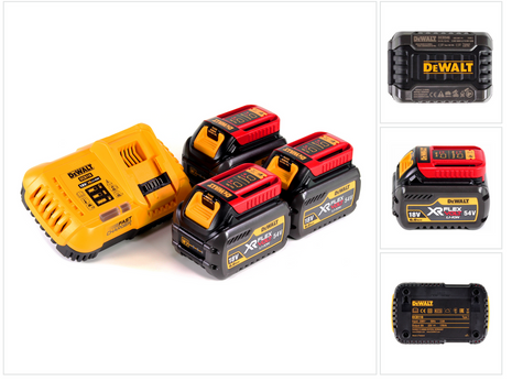 DeWalt DCB118T3XR FLEXVOLT Chargeur + 3x DCB546 Batteries 6,0 Ah