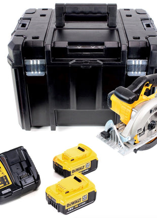 DeWalt DCS 391 M2 Akku Kreissäge 18 V 165 mm + 2x Akku 4,0 Ah + Ladegerät + Sägeblatt + TSTAK