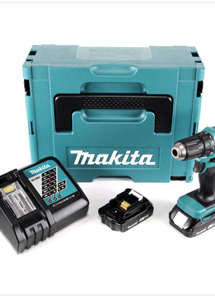 Makita DDF 483 RAJ taladro atornillador inalámbrico 18 V 40 Nm sin escobillas + 2 baterías 2,0 Ah + cargador + Makpac