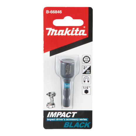 Makita Impact Black Steckschlüssel Innensechskant 1/4" 10 x 50 mm ( B-66846 )