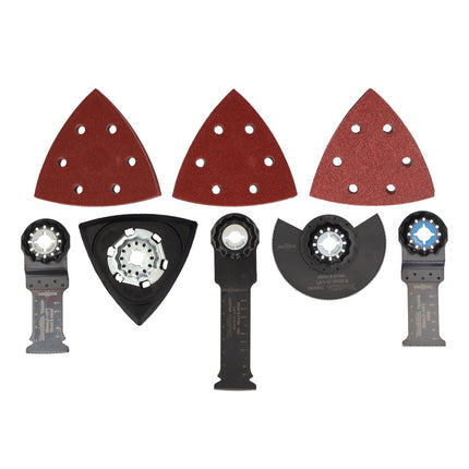 Makita DTM 52 ZJX4 utensile multifunzione a batteria 18 V Starlock Max Brushless + set di accessori da 35 pezzi + Makpac - senza batteria, senza caricabatterie