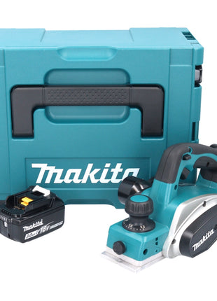 Makita DKP 180 F1J Rabot sans fil 18 V 82 mm + 1x Batterie 3,0 Ah + Coffret Makpac - sans chargeur