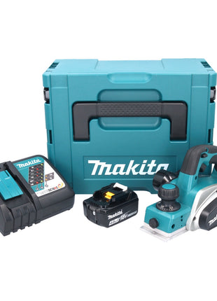 Makita DKP 180 RM1J rabot sans fil 18 V 82 mm + 1x batterie rechargeable 4,0 Ah + chargeur + Makpac