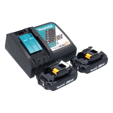 Makita DMR 055 RA radio a batteria 18 V FM con lanterna 360° torcia + 2x batteria ricaricabile 2,0 Ah + caricabatteria
