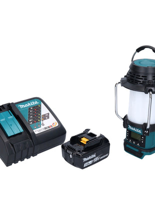 Makita DMR 055 RF1 Akku Radio 18 V FM mit Laterne 360° Taschenlampe + 1x Akku 3,0 Ah + Ladegerät